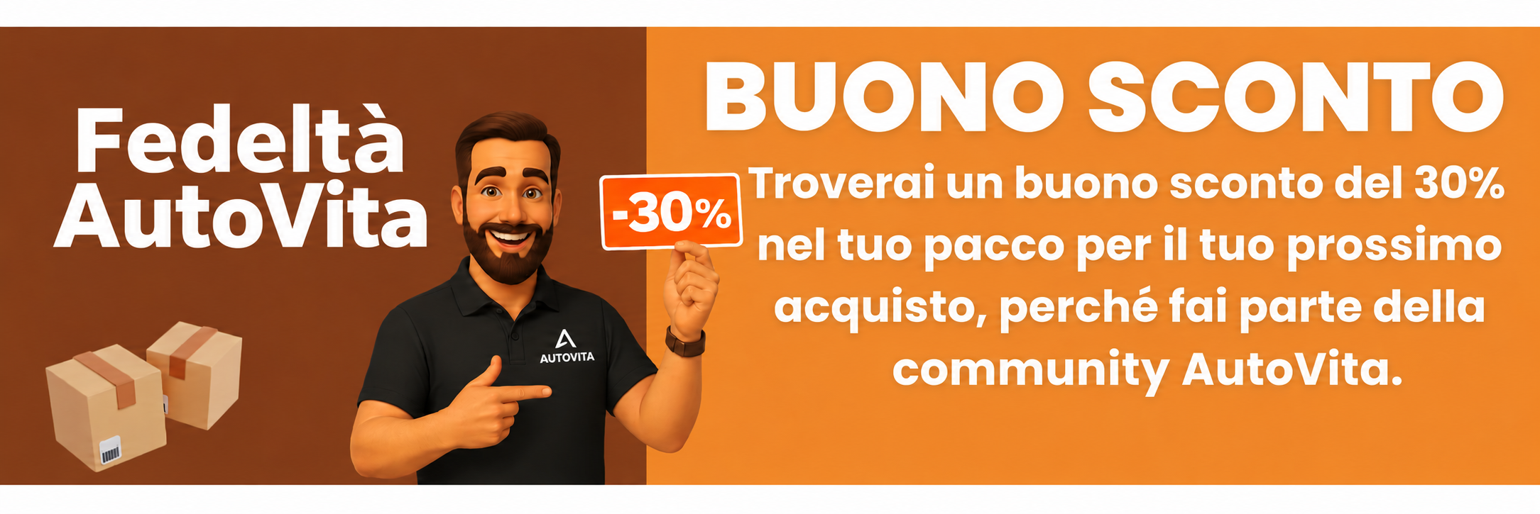 Fedeltà AutoVita: buono sconto del 30% per il prossimo acquisto