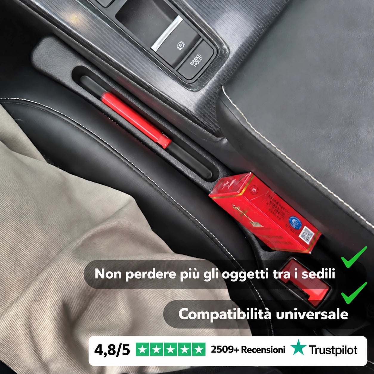 GapBlock PRO | Non perdere più nulla tra i sedili (confezione da 2)